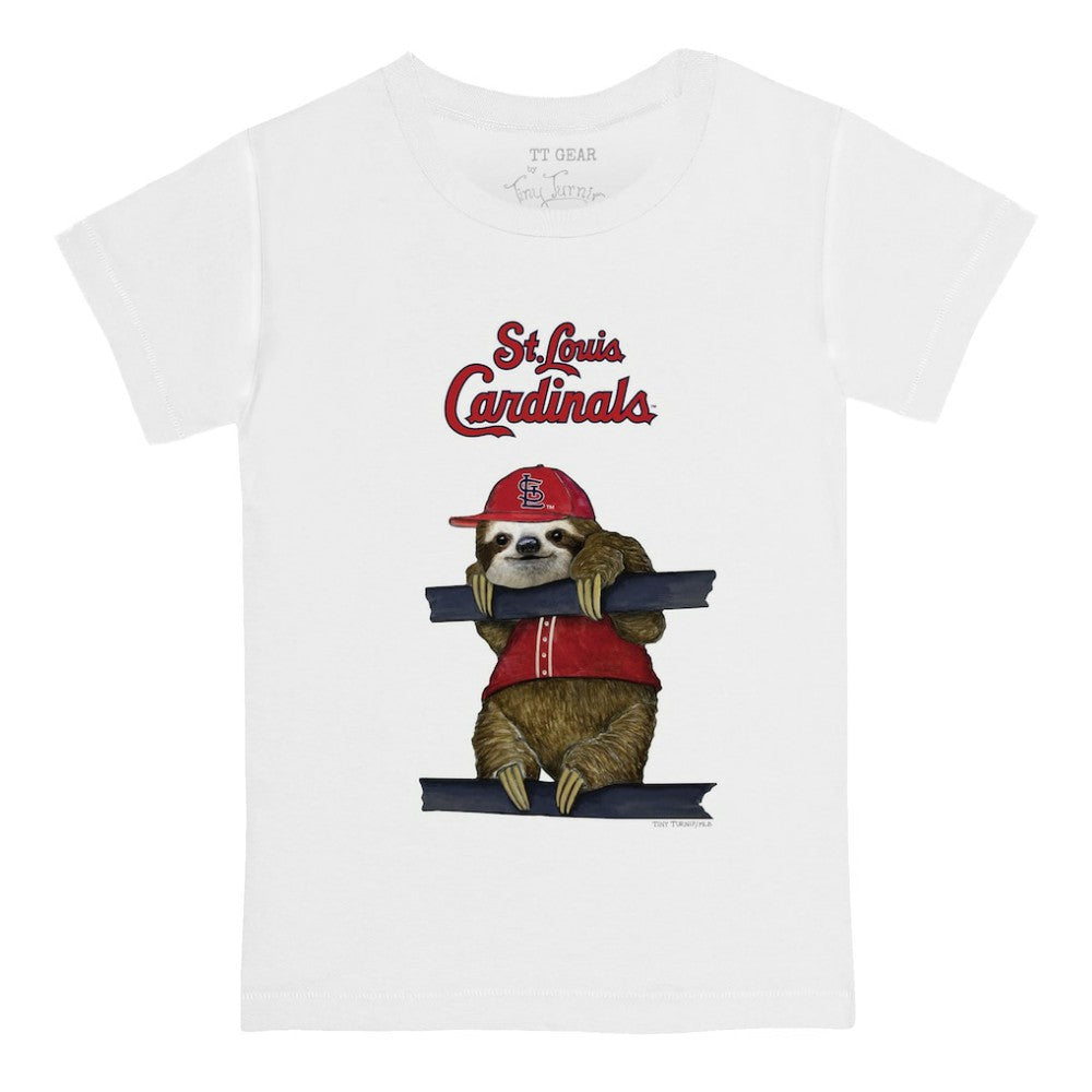 St. Louis Cardinals Tiny Turnip Youth Sloth T-Shirt - White