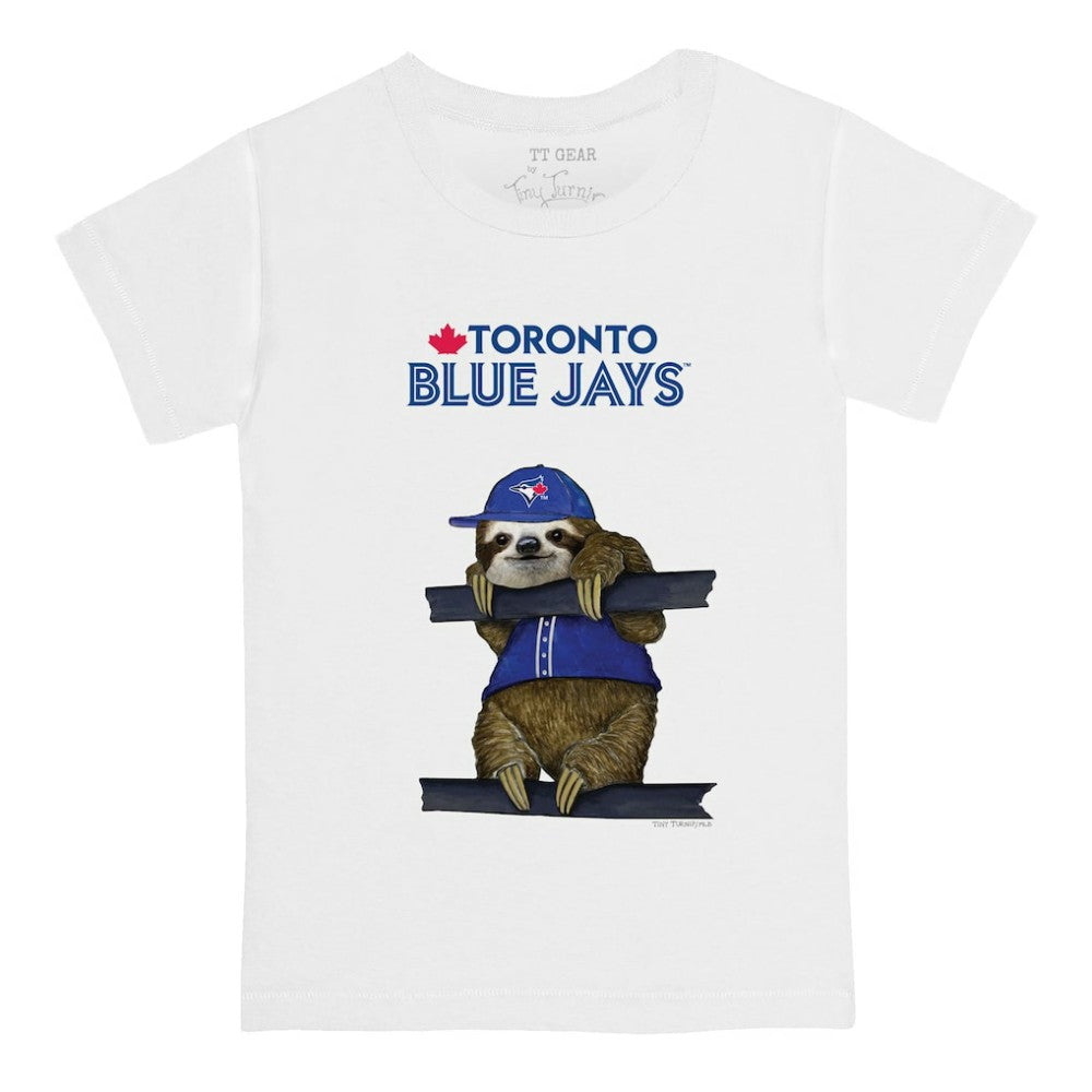 Toronto Blue Jays Tiny Turnip Youth Sloth T-Shirt - White