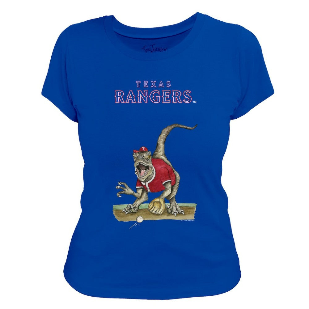 Texas Rangers Tiny Turnip Women's Velociraptor T-Shirt - Royal