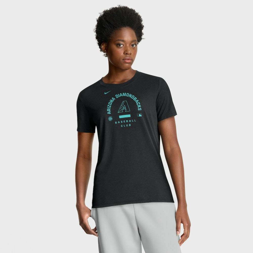 Arizona Diamondbacks Women's Authentic Collection Early Work Tri-Blend Dri-FIT T-Shirt - Black | Nike