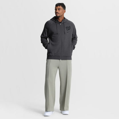 Washington Nationals Authentic Collection Player Raglan Dri-FIT Full-Zip Hoodie - Anthracite | Nike