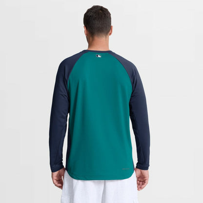 Seattle Mariners Authentic Collection Raglan Dri-FIT Sweatshirt - Teal | Nike
