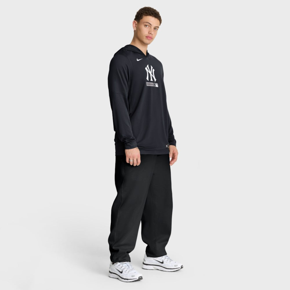 New York Yankees Authentic Collection Dri-FIT Long Sleeve Hooded T-Shirt - Navy | Nike