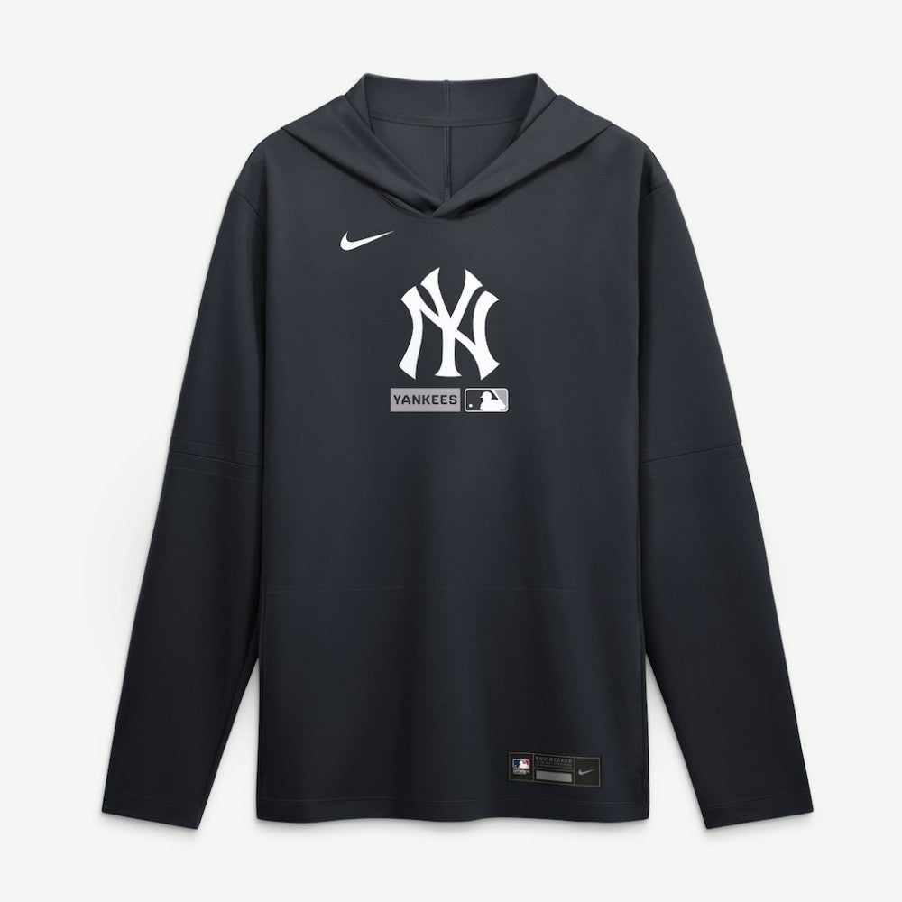 New York Yankees Authentic Collection Dri-FIT Long Sleeve Hooded T-Shirt - Navy | Nike