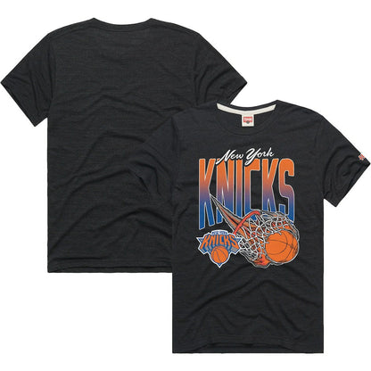 New York Knicks Homage On Fire Tri-Blend T-Shirt - Charcoal discount
