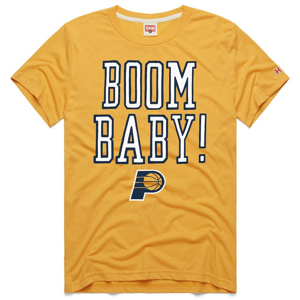 Indiana Pacers Homage Unisex Boom Baby Tri-Blend T-Shirt - Gold on sale