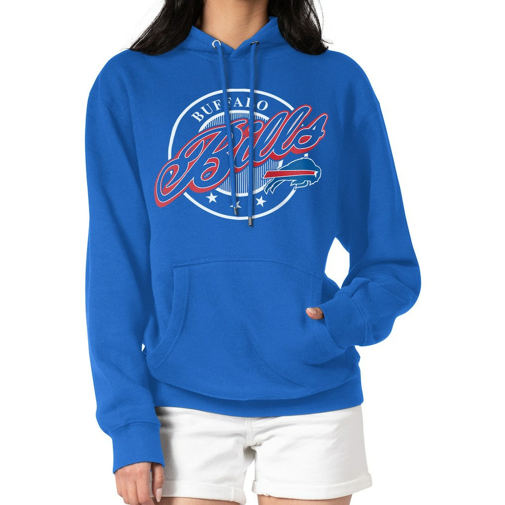 Buffalo Bills G-III 4Her by Carl Banks Women's Pinstripe Circle Fleece Pullover Hoodie - Royal sale