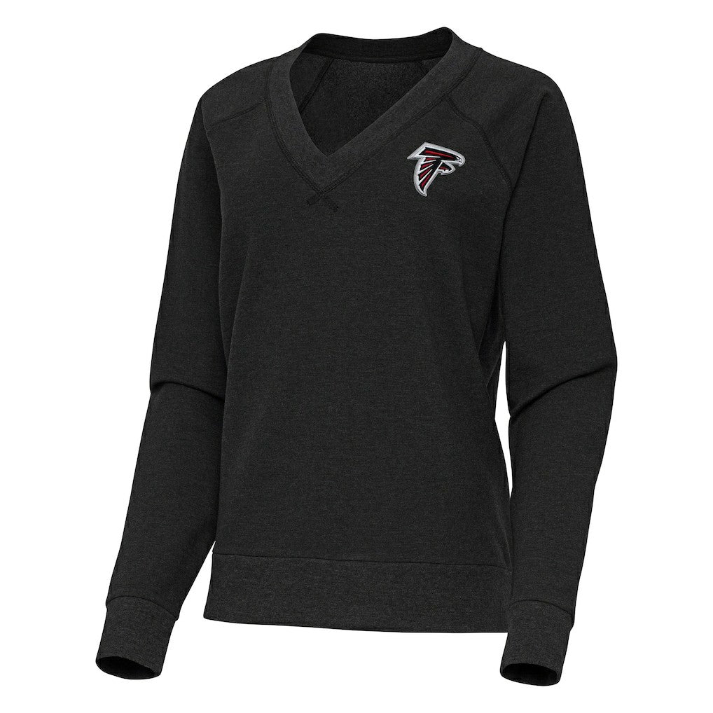 Atlanta Falcons Antigua Women's Varsity Tri-Blend V-Neck Long Sleeve T-Shirt - Heather Black discount