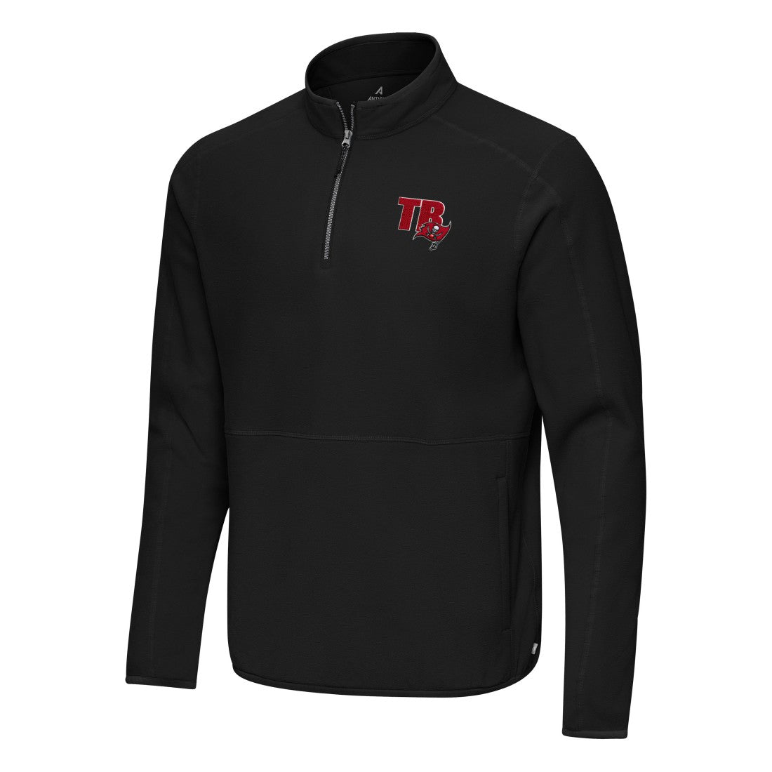 Tampa Bay Buccaneers Antigua Step Up Quarter-Zip Pullover - Black discount