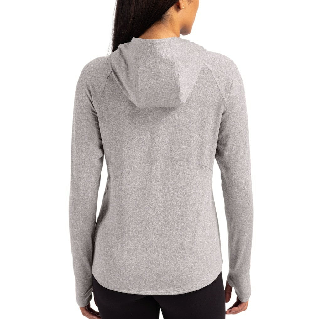 Buffalo Bills Cutter & Buck Women's Tonal Logo Adapt Knit Recycled Raglan Pullover Hoodie - Heather Gray online