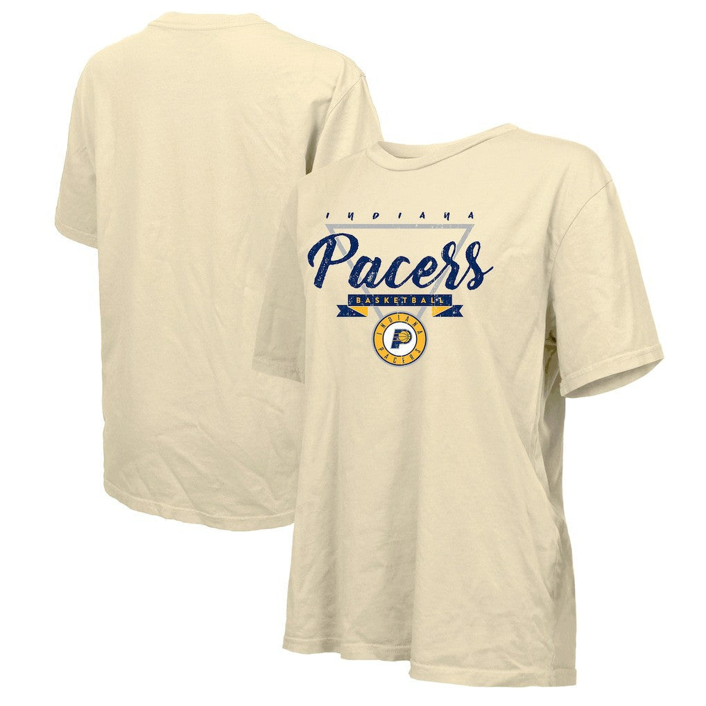 Indiana Pacers Majestic Threads Women's Oversized T-Shirt - Cream outlet