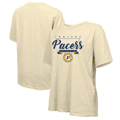 Indiana Pacers Majestic Threads Women's Oversized T-Shirt - Cream outlet