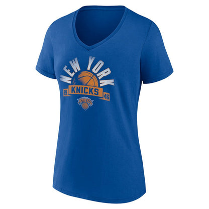New York Knicks Women's '90s Graphic V-Neck T-Shirt - Blue online