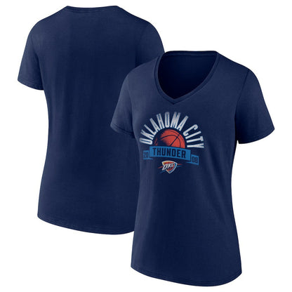 Oklahoma City Thunder Women's '90s Graphic V-Neck T-Shirt - Navy outlet