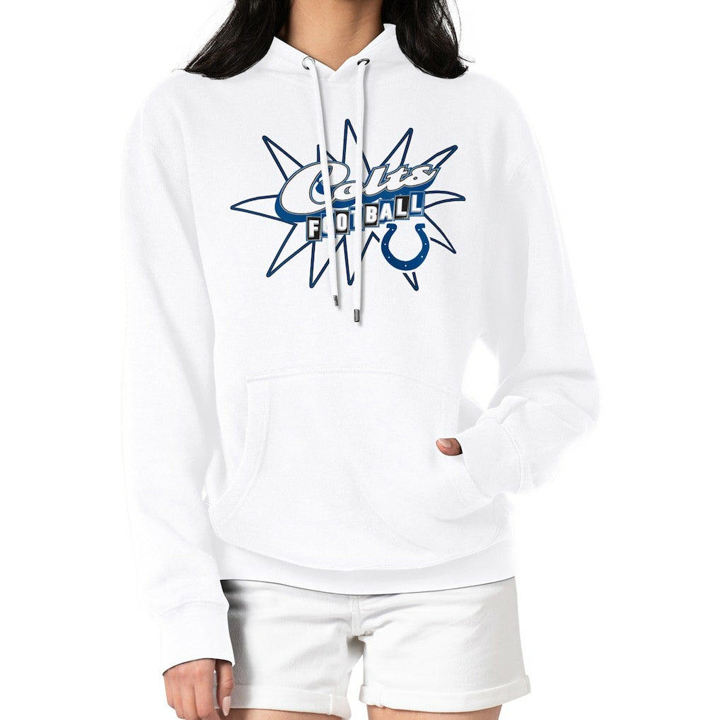 Indianapolis Colts Starter Women's Drive-In Sign Pullover Hoodie - White outlet