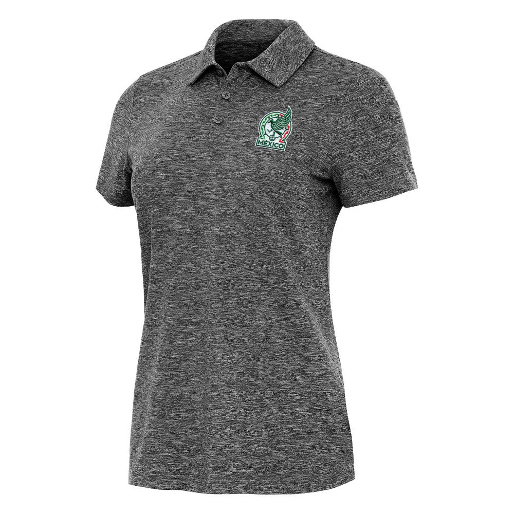 Mexico National Team Antigua Women's Triple Shot Polo - Heather Black sale