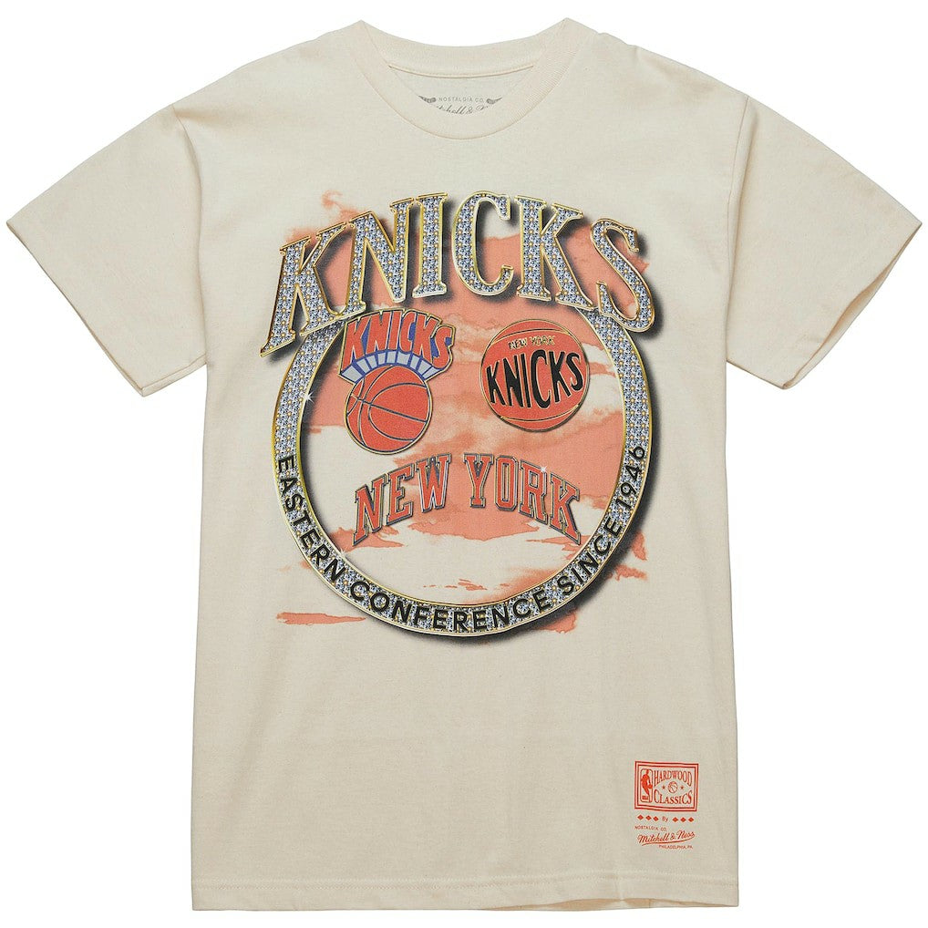 New York Knicks Big & Tall Hardwood Classics Crown Jewels T-Shirt - White | Mitchell & Ness cheap