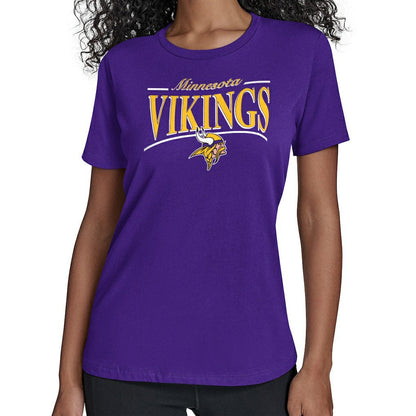 Minnesota Vikings Starter Women's Arch Stripe T-Shirt - Purple sale