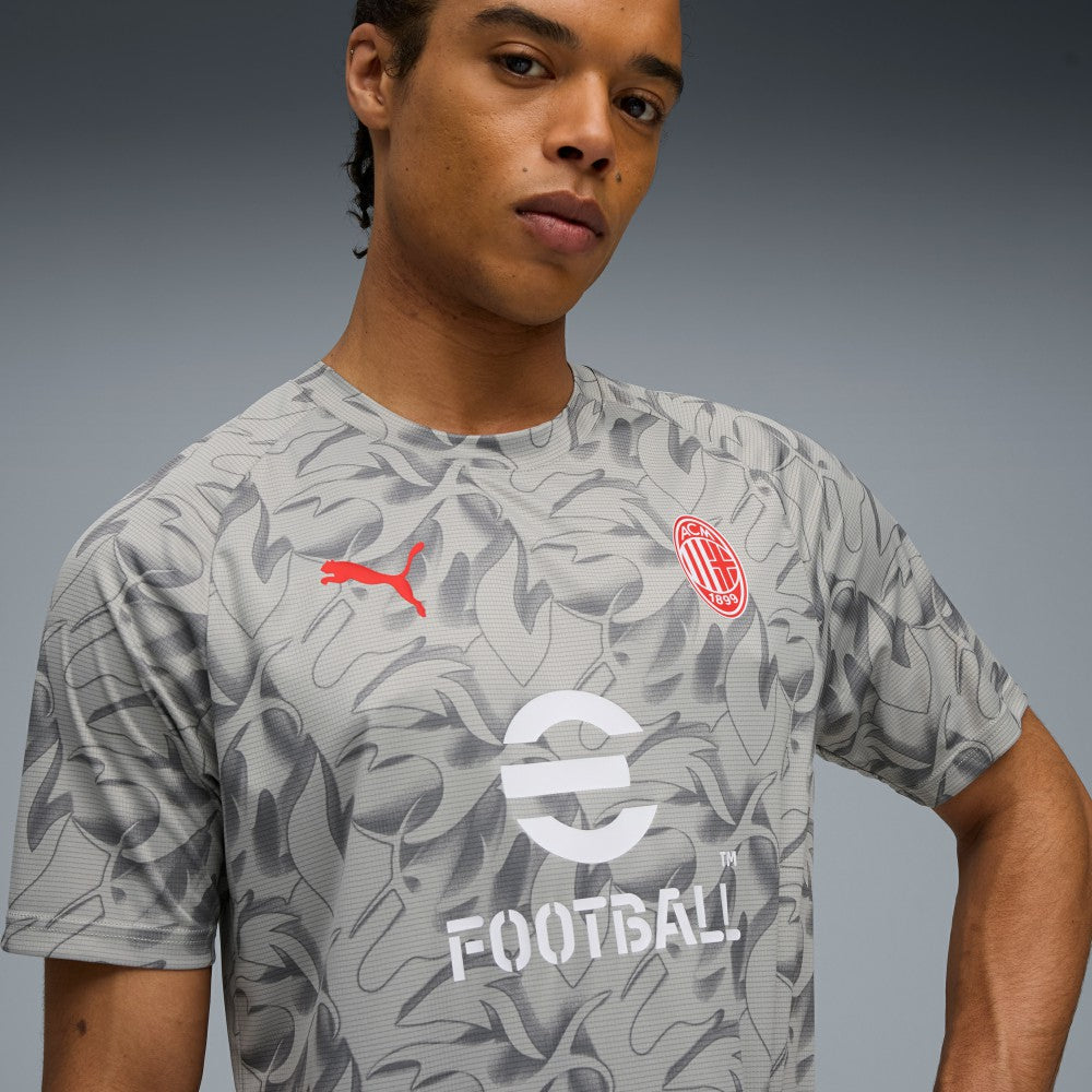 AC Milan 2025/26 Pre-Match Training Jersey - Gray | Puma on sale