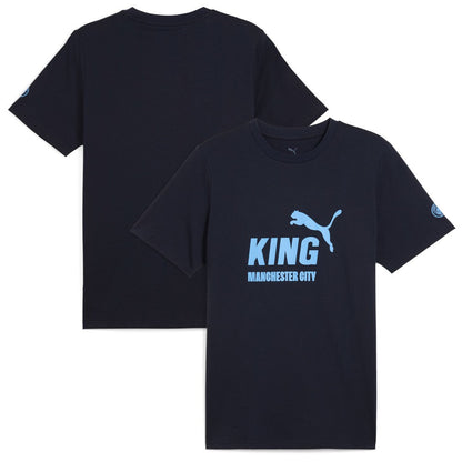 Manchester City 2025/26 King Logo T-Shirt - Navy | Puma discount