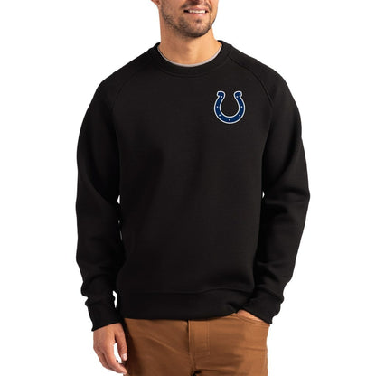 Indianapolis Colts Cutter & Buck Primary Logo Roam Recycled Raglan Pullover Sweatshirt - Black discount