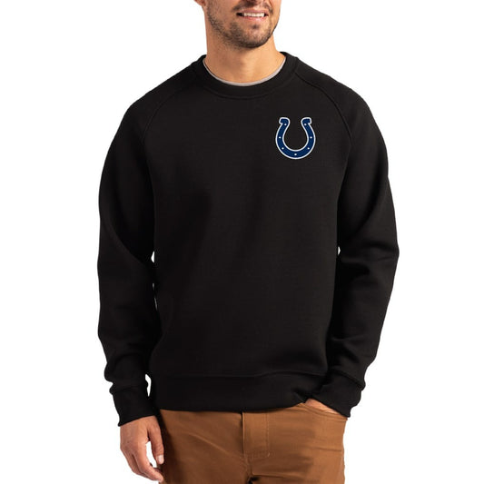 Indianapolis Colts Cutter & Buck Primary Logo Roam Recycled Raglan Pullover Sweatshirt - Black discount
