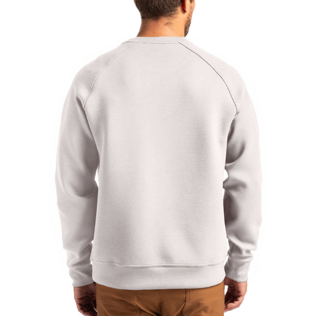 Tampa Bay Buccaneers Cutter & Buck Throwback Roam Recycled Raglan Pullover Sweatshirt - Gray on sale