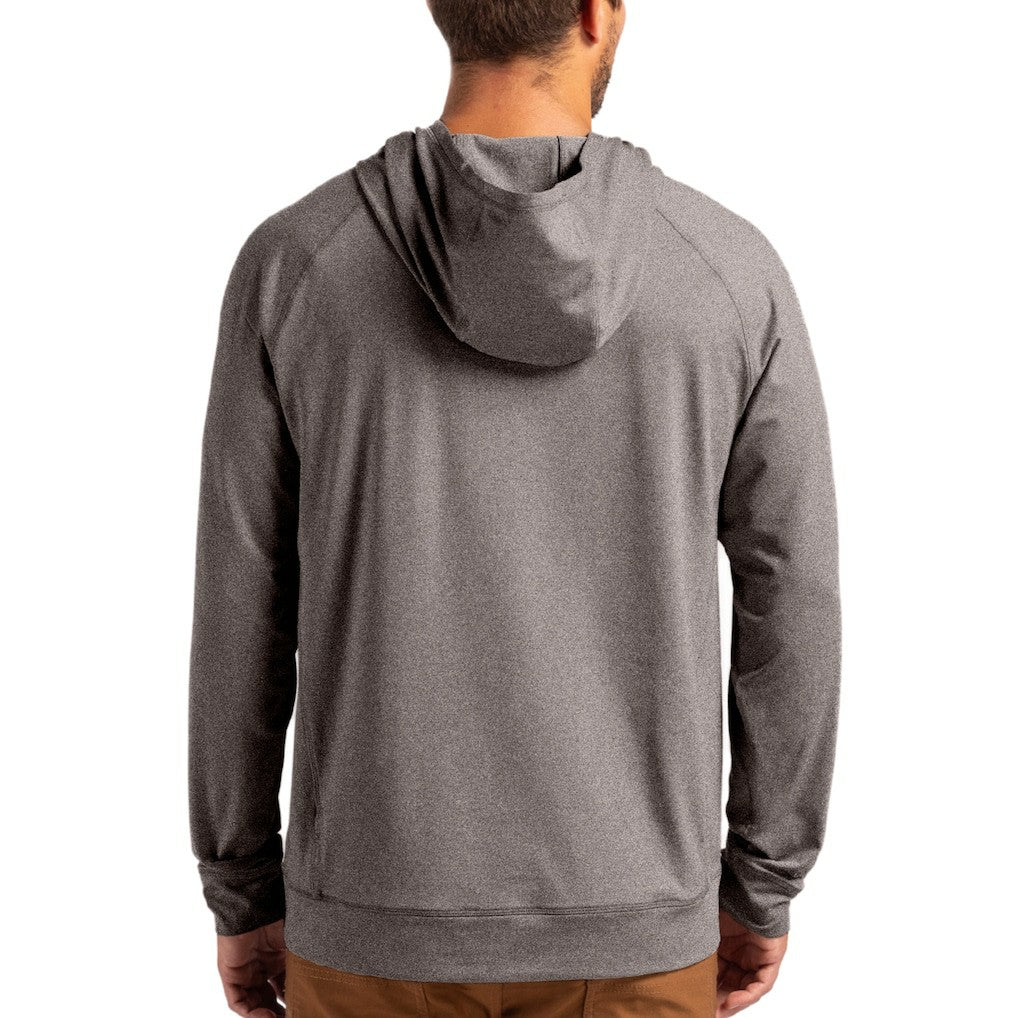 San Francisco 49ers Cutter & Buck Adapt Historic Knit Recycled Raglan Pullover Hoodie - Heather Gray online