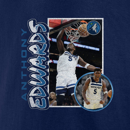 Anthony Edwards Minnesota Timberwolves '90s Player Graphic T-Shirt - Navy shop