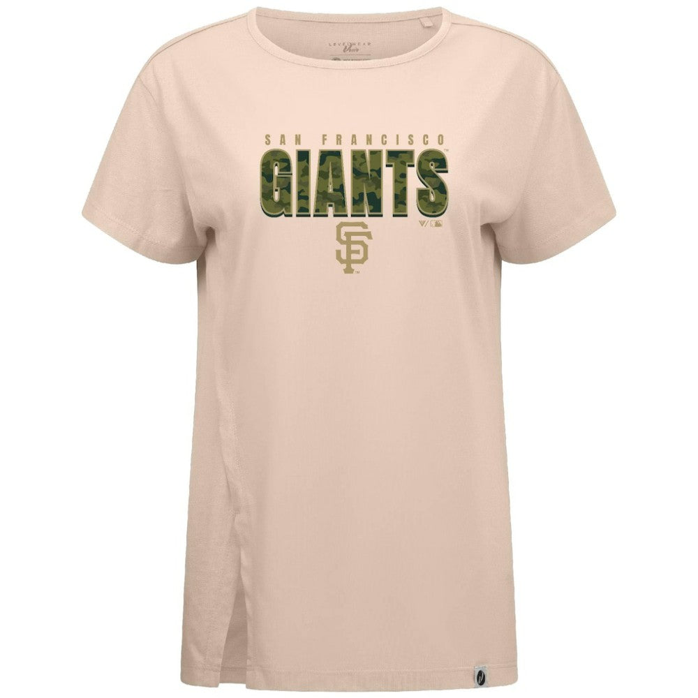 San Francisco Giants Levelwear Women's Influx Protect W T-Shirt - Khaki