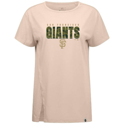 San Francisco Giants Levelwear Women's Influx Protect W T-Shirt - Khaki