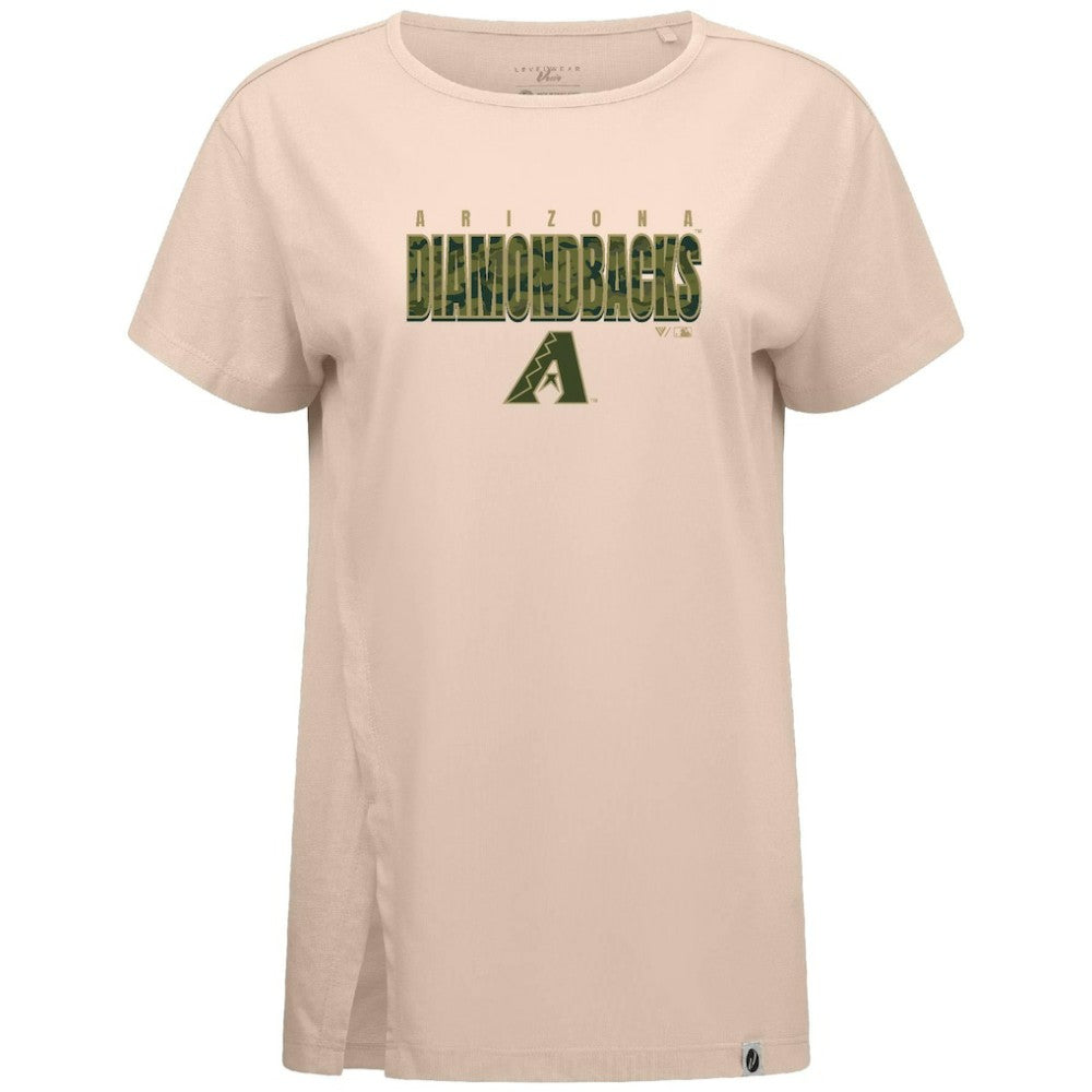 Arizona Diamondbacks Levelwear Women's Influx Protect W T-Shirt - Khaki