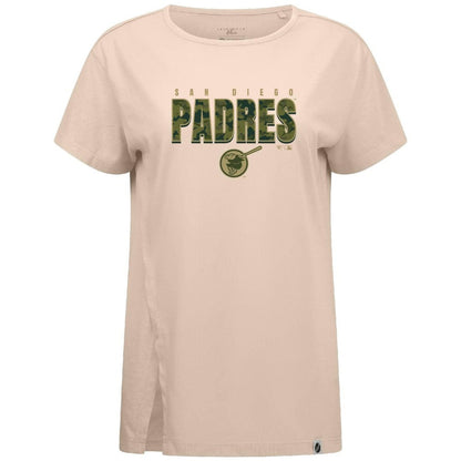 San Diego Padres Levelwear Women's Influx Protect W T-Shirt - Khaki