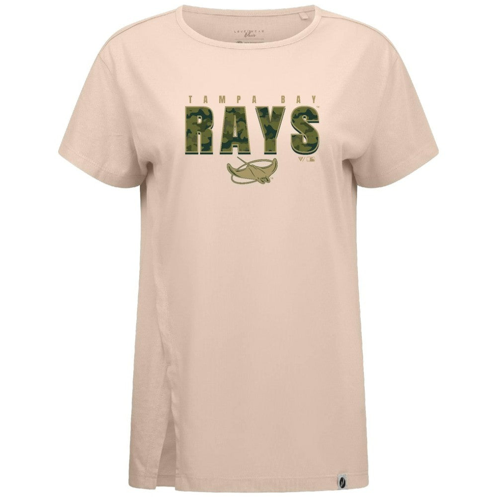 Tampa Bay Rays Levelwear Women's Influx Protect W T-Shirt - Khaki
