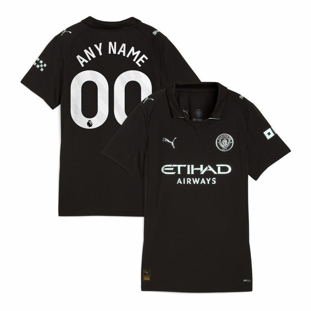 Manchester City Women's 2025/26 Away Replica Custom Jersey - Black | Puma sale