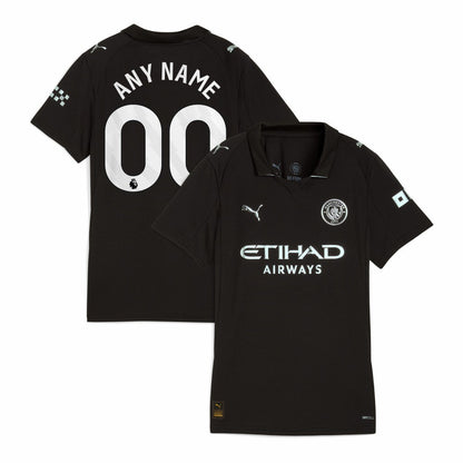 Manchester City Women's 2025/26 Away Replica Custom Jersey - Black | Puma sale