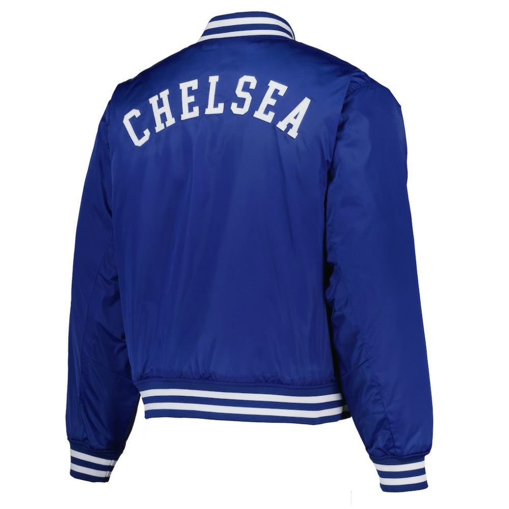 Chelsea Collegiate Sateen Full-Snap Jacket - Royal | Fanatics for sale