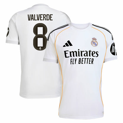 Federico Valverde Real Madrid 2025/26 Home Replica Jersey - White | Adidas shop