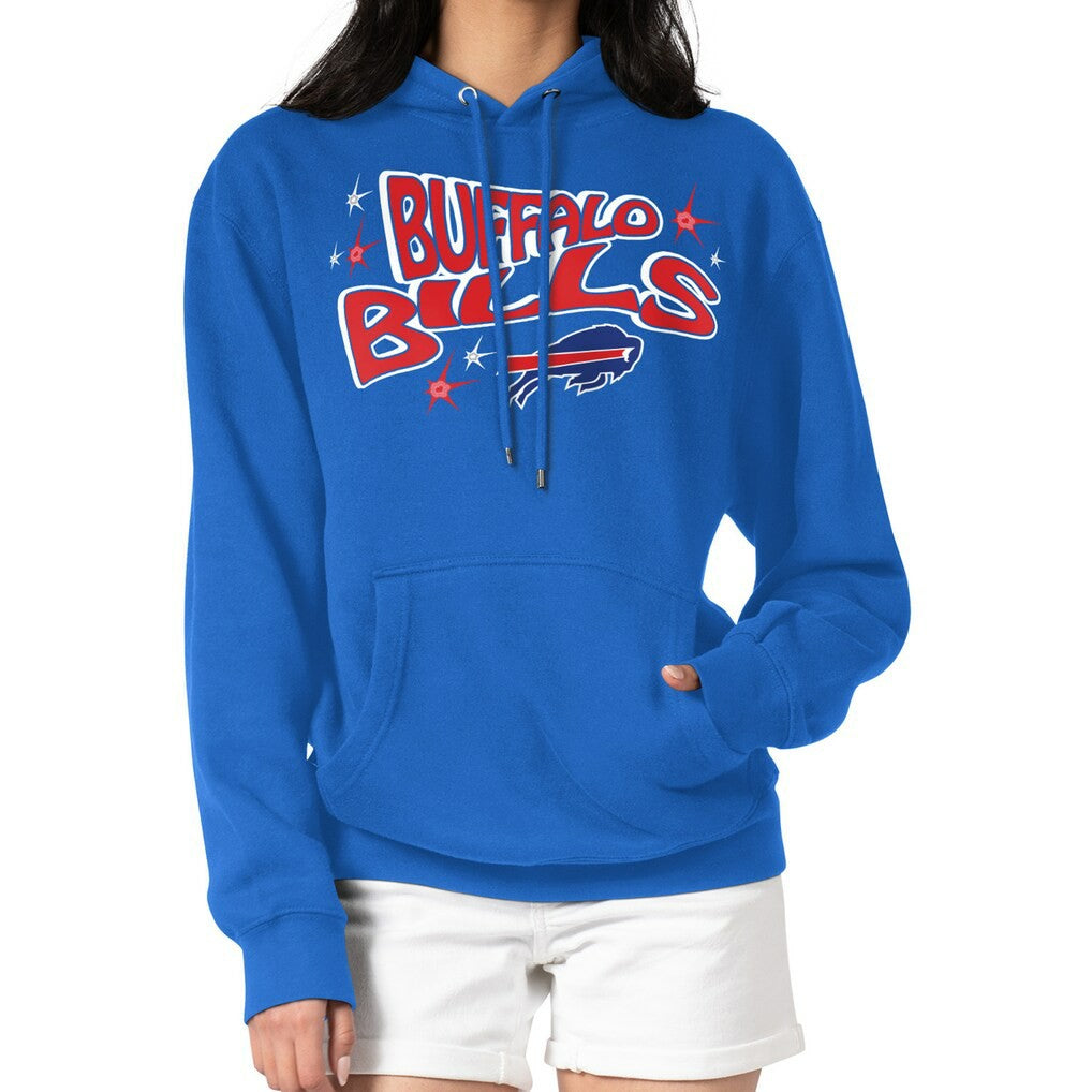 Buffalo Bills Starter Women's Fireworks Fleece Pullover Hoodie - Royal for sale