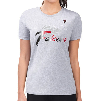 Atlanta Falcons G-III 4Her by Carl Banks Women's Super-Slim Fit Lightweight Shadow Logo T-Shirt - Gray online