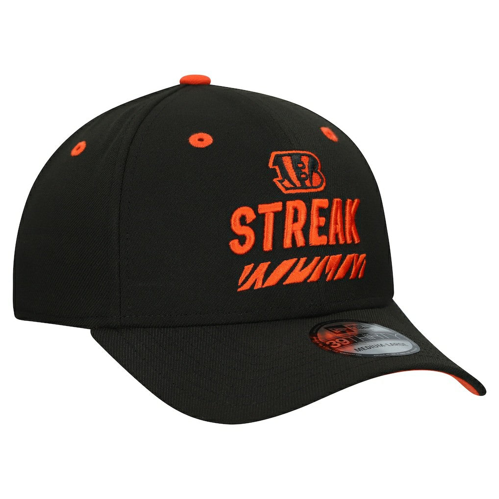 Cincinnati Bengals New Era STREAK Season Ticket Member 39THIRTY Flex Hat - Black sale