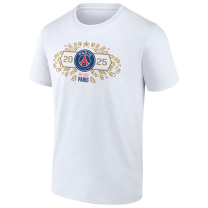 Paris Saint-Germain 2025 Champions League Winners Roster Jersey T-Shirt - White outlet