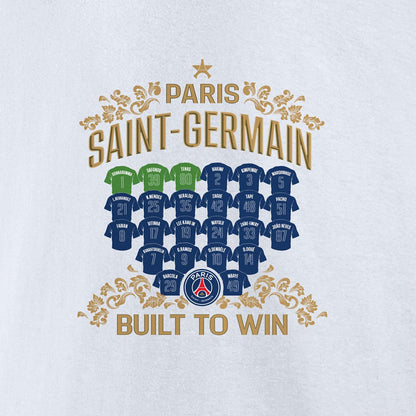 Paris Saint-Germain 2025 Champions League Winners Roster Jersey T-Shirt - White outlet