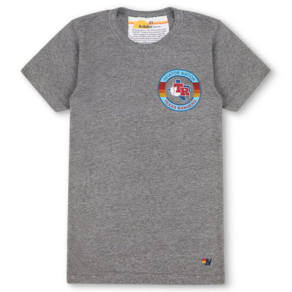 Texas Rangers Aviator Nation x MLB Unisex Tri-Blend T-Shirt - Heather Gray