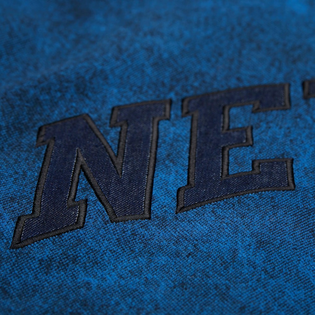 New York Knicks x Purple Brand Button-Up Shooting Shirt - Navy | Mitchell & Ness shop