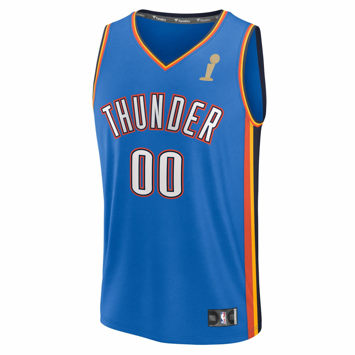 Oklahoma City Thunder 2025 NBA Finals Champions Fast Break Replica Custom Jersey - Blue - Icon Edition | Fanatics discount
