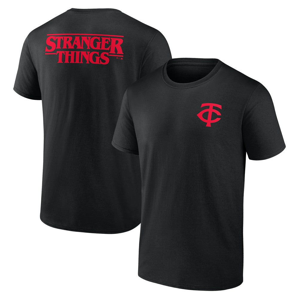 Minnesota Twins Stranger Things Graphic T-Shirt - Black