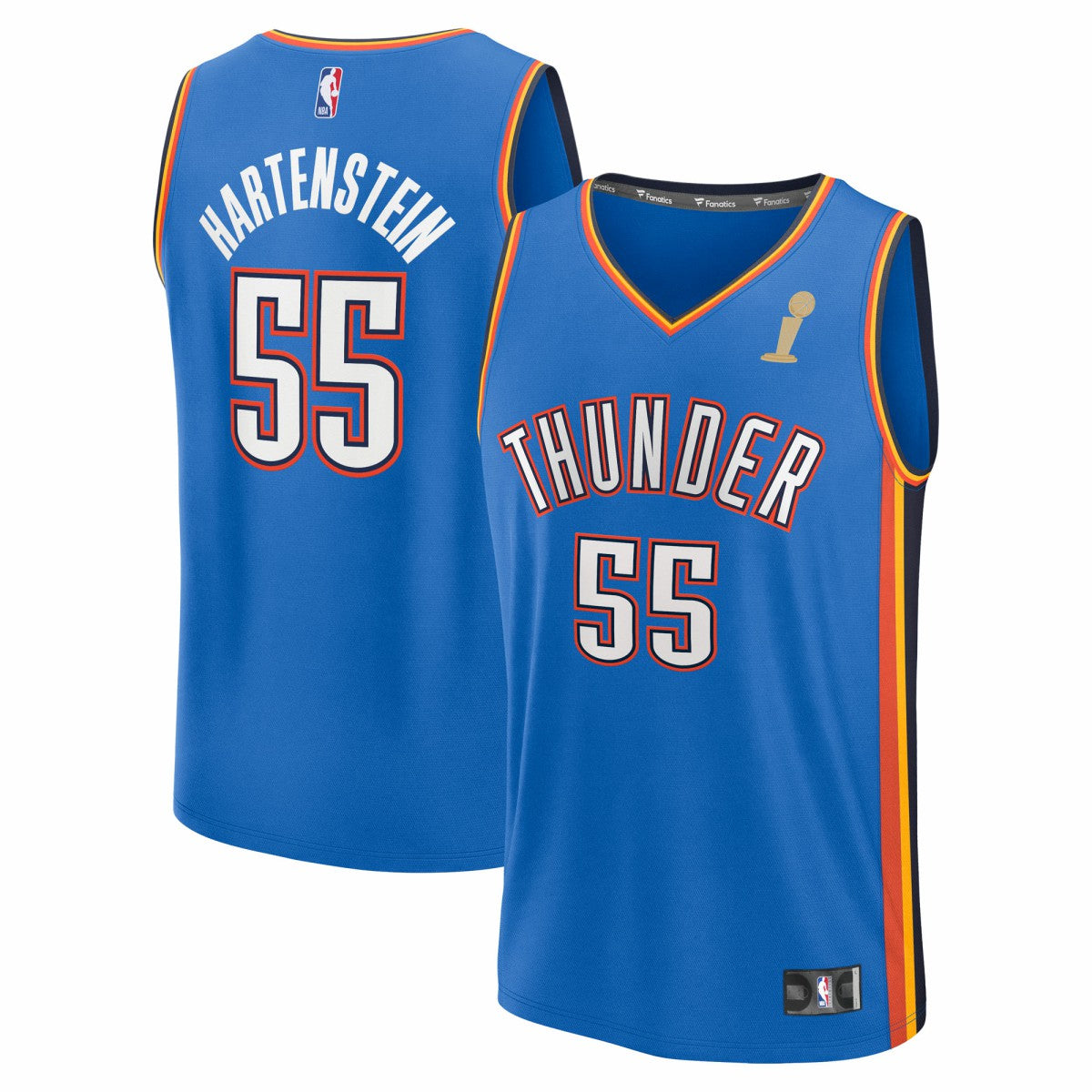 Isaiah Hartenstein Oklahoma City Thunder 2025 NBA Finals Champions Fast Break Replica Player Jersey - Blue - Icon Edition | Fanatics online