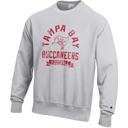 Tampa Bay Buccaneers Champion Reverse Weave Fleece Pullover Sweatshirt - Heather Gray cheap