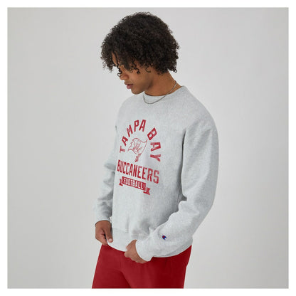 Tampa Bay Buccaneers Champion Reverse Weave Fleece Pullover Sweatshirt - Heather Gray cheap